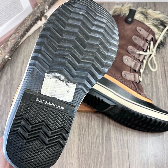 *Sorel | Joan Of Arctic NL1540-256 Sudan Brown Suede Waterproof Boots Size 7 - Picture 16 of 16